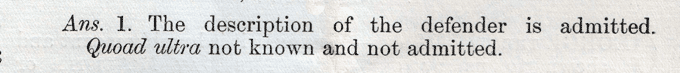 Image shows an extract from the Closed Records in claim by May McAllister or Donoghue against David Stevenson, 1929. National Records of Scotland reference: CS252/2299.